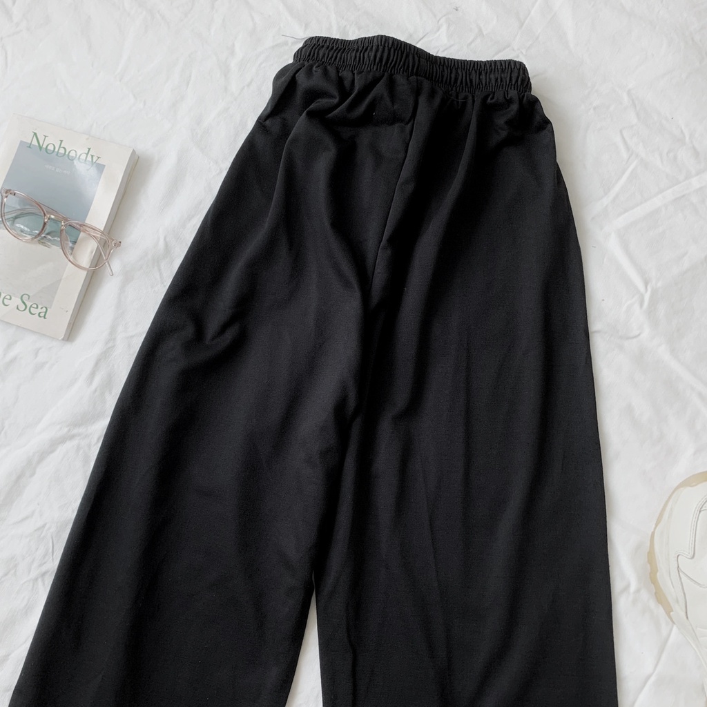 Quần Vải Nữ Ống Rộng JEM CLOSET Lưng Chun Co Giãn Vải Tây Poly Thoải Mái Minow 2854