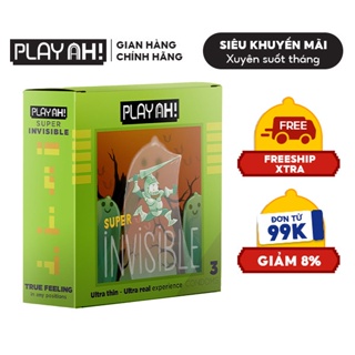 Bao Cao Su PLAYAH Super Invisible Siêu Mỏng Hộp 3 10