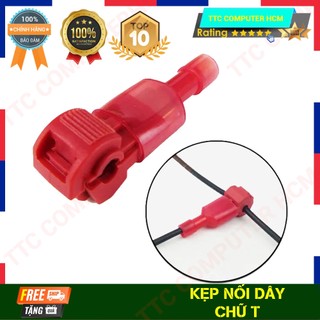 Bộ cút nối dây điện chữ T phân nhánh t cắm cos nối điện cút nối điện chữ T