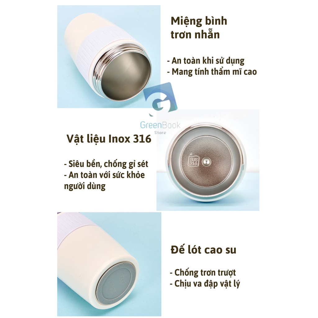 Ly Giữ Nhiệt Có Ống Hút Inox316 | Bình Giữ Nhiệt Dung Tích 350/450ml Giữ Nhiệt 12 Giờ
