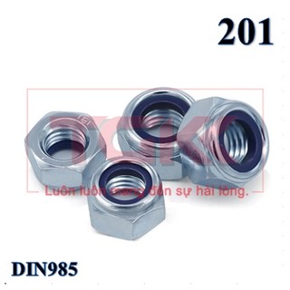 Đai ốc khóa inox 201 đầu PVC (M3-M8) (Túi 10)