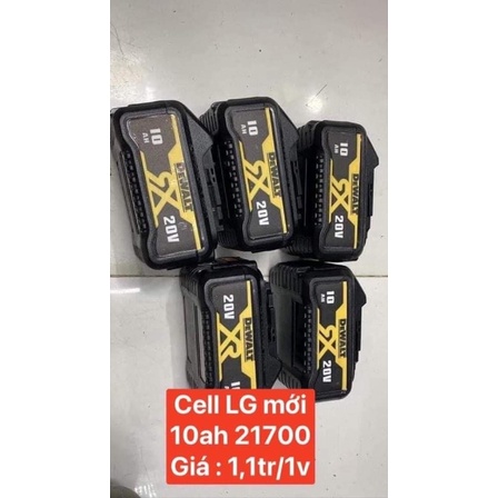 Pin Dewalt 20v 10ah Makita 18v 10ah đóng cell 21700