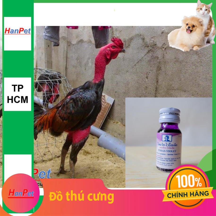 HCM-Bôi mép gà chọi, Mép trong Violet cho chiến kê, dạng bôi 15ml/lọ- MADE IN THAI