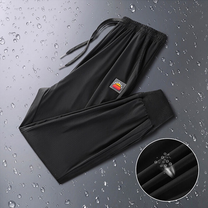 Quần Dài Thể Thao Bằng Lụa Mát Mỏng Thoáng Khí Khô Nhanh Thời Trang Mùa Hè Mới Cho Nam