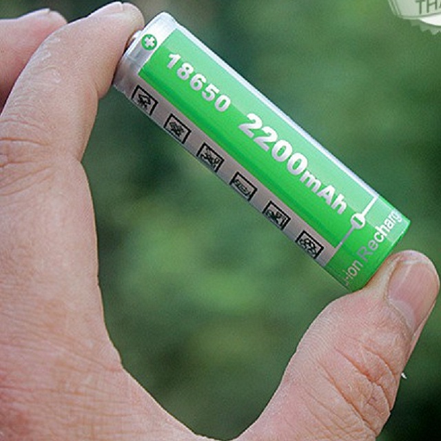 Pin sạc cell 18650 HHTC Green - Dùng tốt cho các loa máy nghe nhạc mini nghe kinh pháp - 2200mAh 4.2V