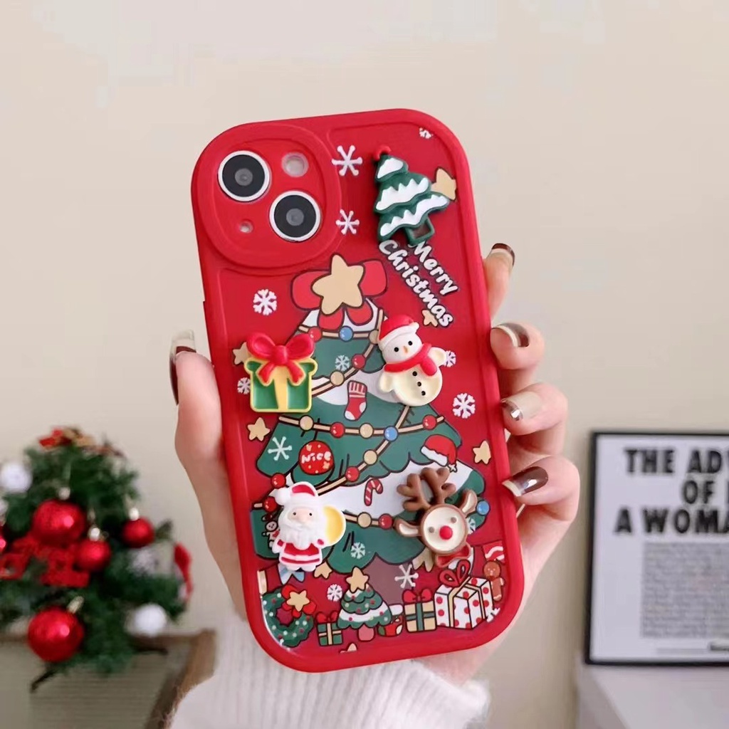 Ốp Điện Thoại In Hình Ông Già Noel 3D Cho IPhone 14 14Pro Max 14Plus 13 Pro Max 12 12 Pro Max 11 11 Pro Max XSMax XR X XS 8 7 Plus