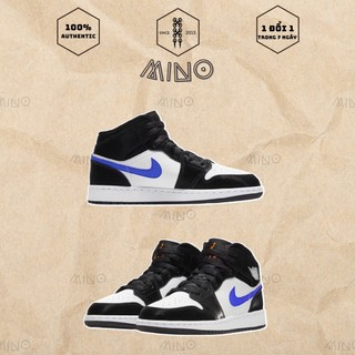 Giày Nike Air Jordan 1 Mid Black Racer Blue White