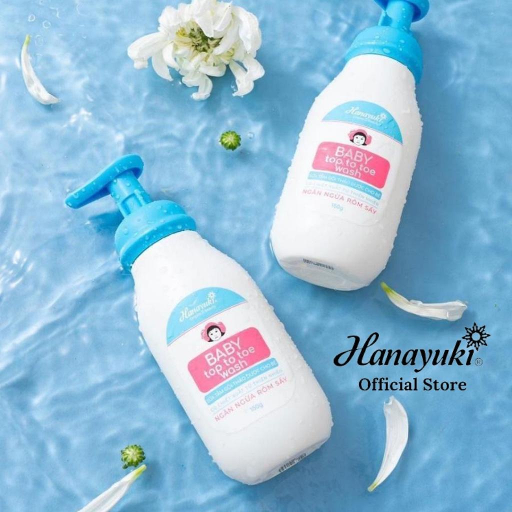 Sữa Tắm Em Bé Hanayuki Baby Top Toe Wash Trắng Da Dưỡng Ẩm Hanayuki Chính Hãng