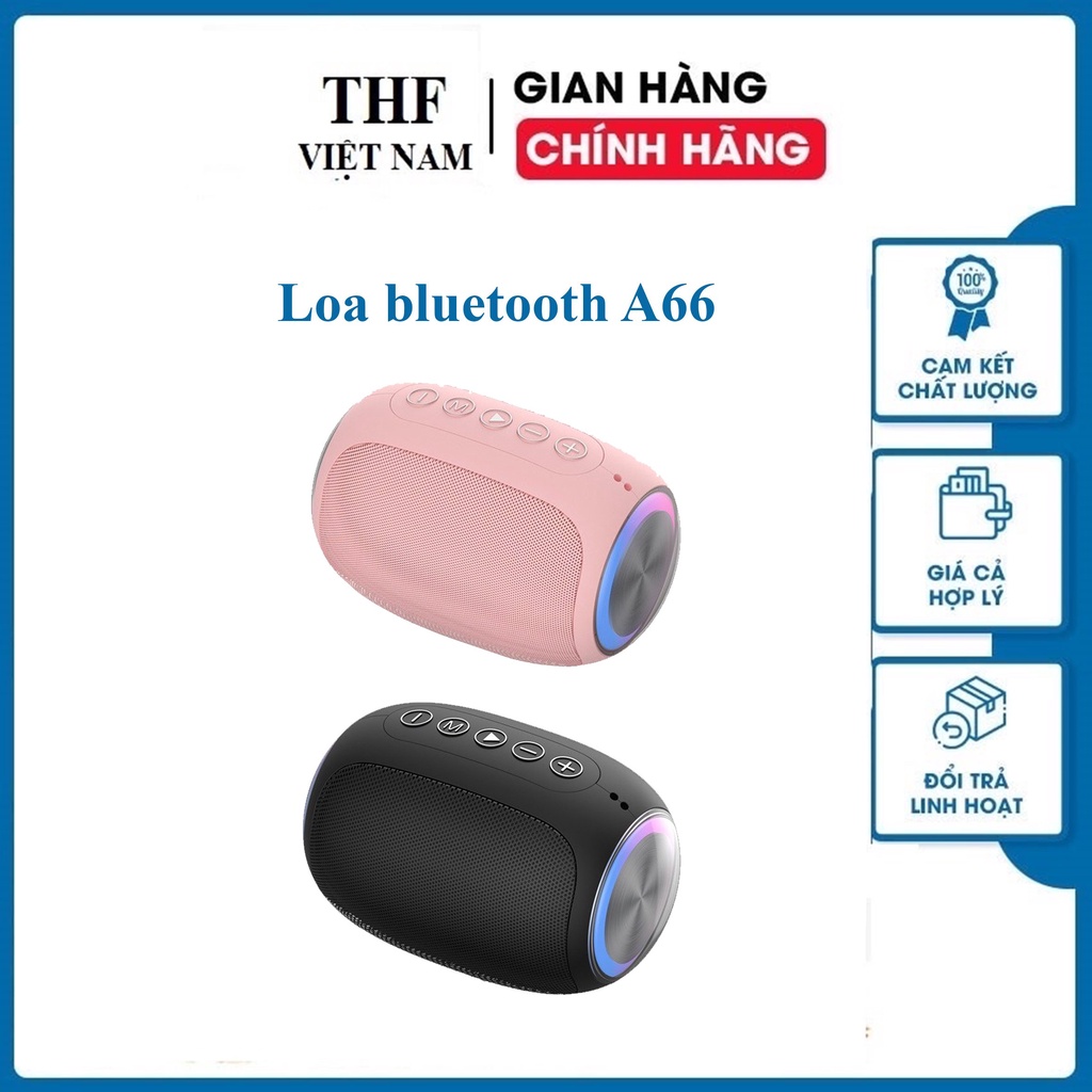 Loa bluetooth A66 có đèn led RGB bass mạnh đang hot 2022