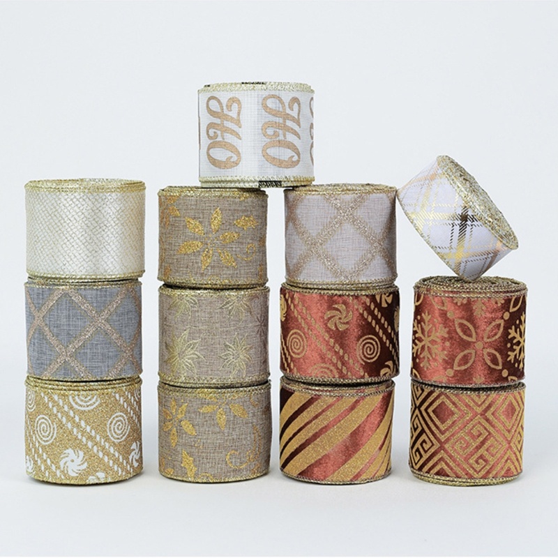 One 1 Cuộn Ruy Băng Trang Trí Giáng Sinh