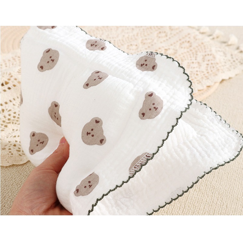 Gối Sơ Sinh/ Gối Chống Bẹt Đầu Cho Bé Chất Liệu Xô Cotton Ruột Bông Êm Ái- KT 23*33cm LBG8009