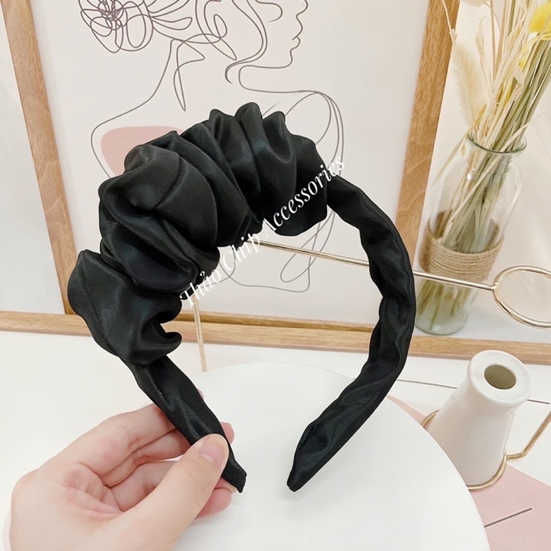 Bờm nhún lụa / Băng đô lụa , phụ kiện tóc tiểu thư xinh đẹp -  Hari Korea Accessories