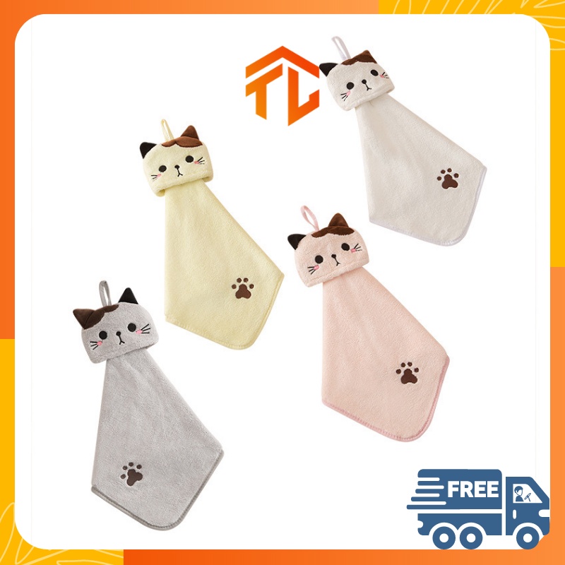 ⭐️KHĂN LAU TAY  CÓ MÓC TREO-SIÊU THẤM NƯỚC HÌNH THÚ CƯNG