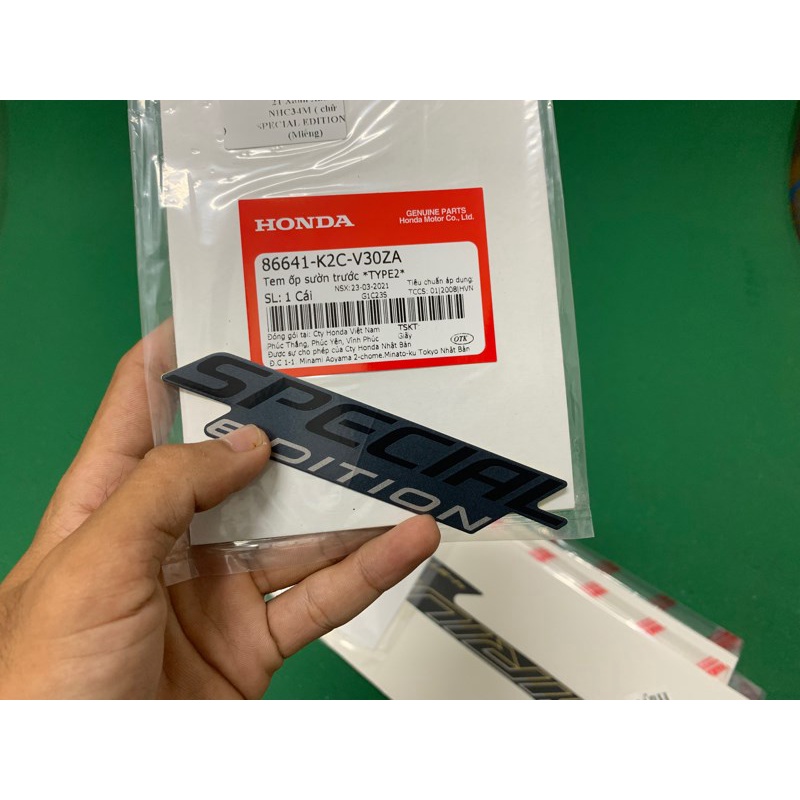 Tem cánh bửng Vision 2021 Xanh Xám NHC34M