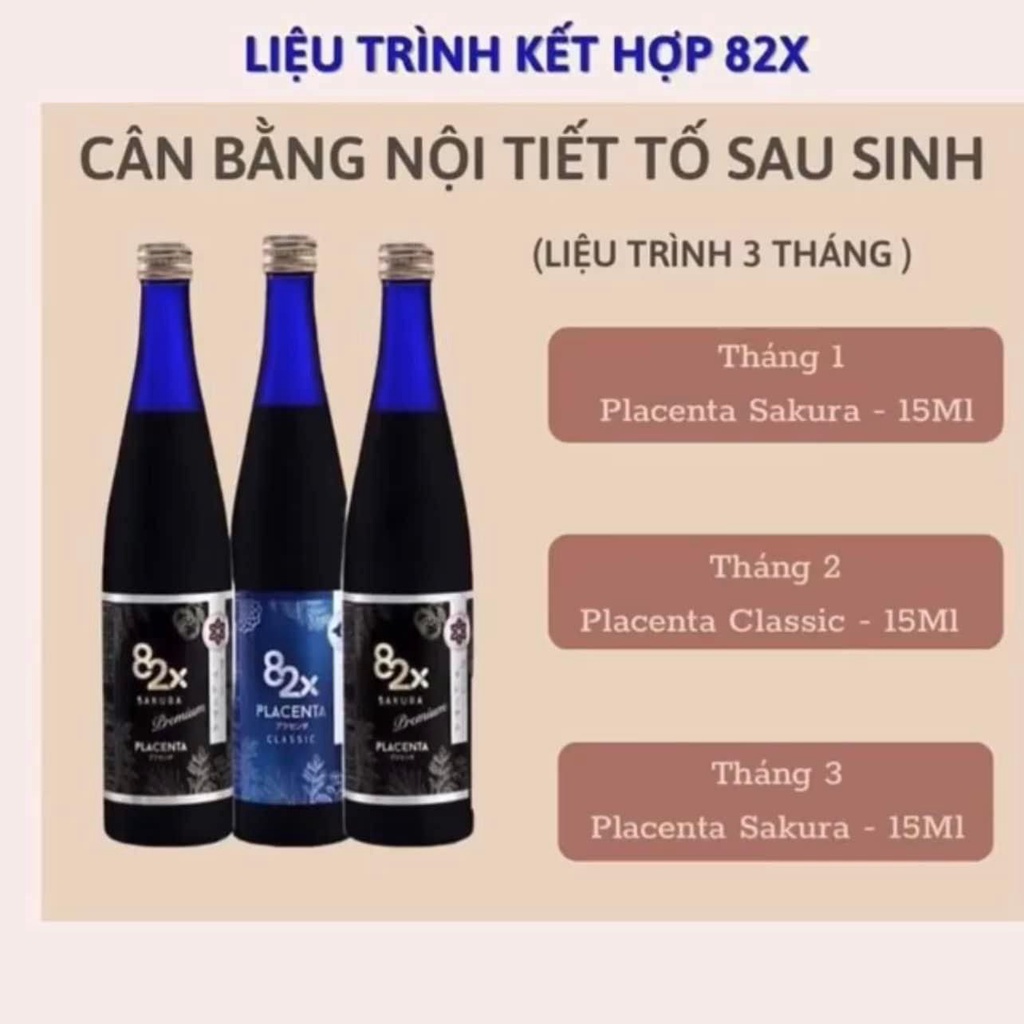Nước Uống Collagen 82X Sakura Premium & Placenta 82X Sakura Premium 500ml