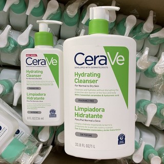 hàng pháp có bill Sữa rửa mặt CERAVE HYDRATING CLEANSER 236ml, 473ml