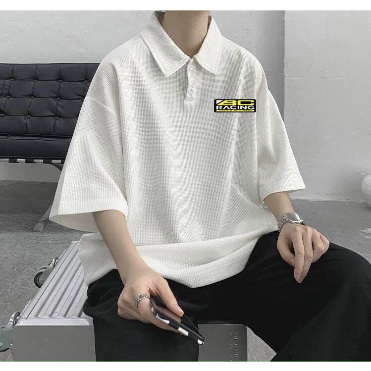 Áo thun Polo tay lỡ Racing BC kiểu mẫu siêu hot