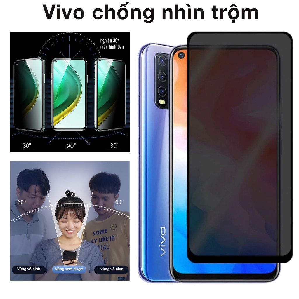 Kính cường lực chống nhìn trộm vivo Y21 Y21S Y20 Y20S V21 Y12S Y20I Y50 Y30 Y19 U3 Y11 Y12 Y15 Y17 Y33s Kính-[CNT]