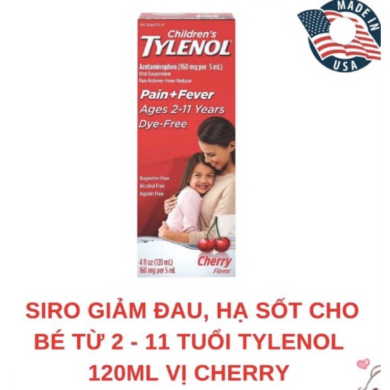 SALE MẠNH Týlênôl Pain+Fever_siro cho bé 120ml