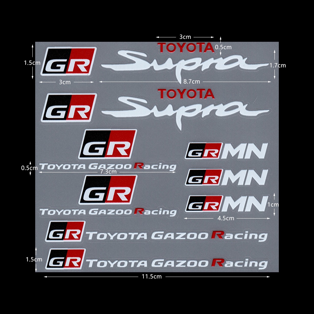 GR Sport /GR GAZOO Racing Styling Car Windshield Decal Car Body Decorative Sticker For Toyota 86 YARiS RZ RC RS Camry Supra RAV4