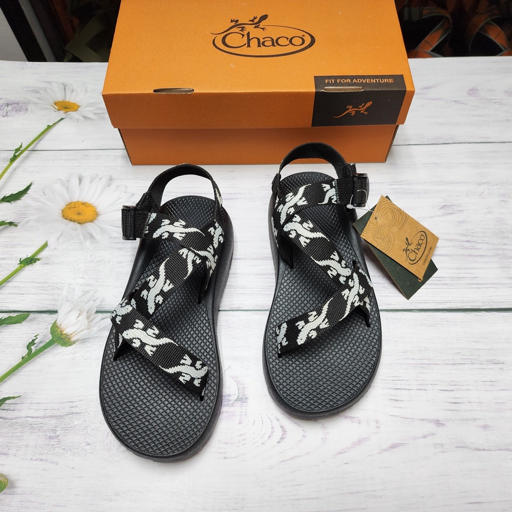 Giày Sandal Nam Chaco Cao Cấp, Đế Thơm Hương Quế Khử Mùi Mồ Hôi, Dép Sandal Chaco Quai Hậu Thời Trang Mã Thằn Lằn