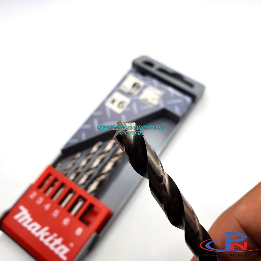 Bộ mũi khoan kim loại HSS-G 6 chi tiết Makita D-57196