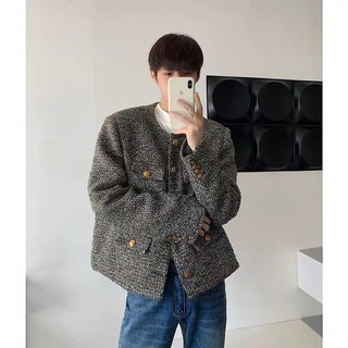 Áo khoác dạ tweed nam mẫu dáng lửng năm 2022 |tahishop|