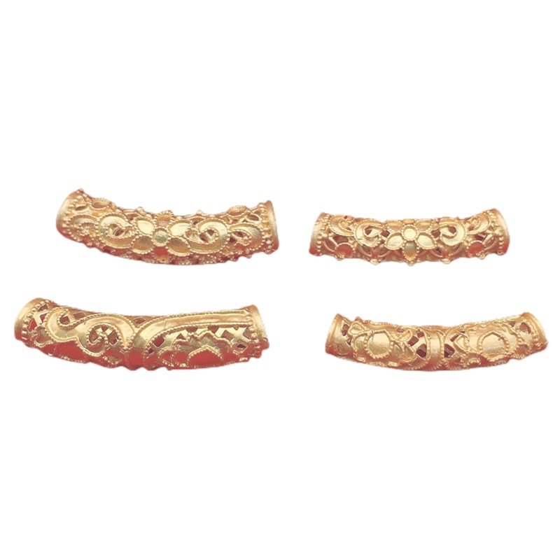 Vòng Đeo Tay Cát Vàng Cát Rỗng Hình Hoa Sen Handmade Phụ Kiện Vòng Tay Màu Đỏ Đính Hạt diy Bán Sỉ