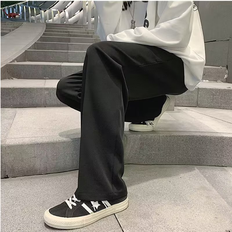 Quần Dài Ống Rộng Oversize Màu Trơn Thời Trang Nhật Bản Cho Nam Cỡ M-2XL