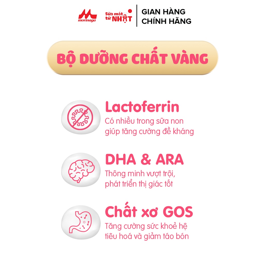 Combo 4 Lon Sữa Morinaga Hagukumi Số 1 Nhật Bản 850g Tăng Sức Đề Kháng, DHA, Ca Chính Hãng