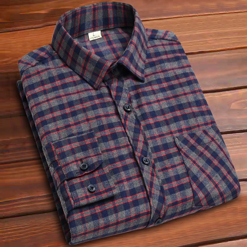 Áo Sơ Mi cotton Tay Dài Dáng Rộng Thời Trang Công Sở Dành Cho Nam Giới Độ Tuổi Trung Niên
