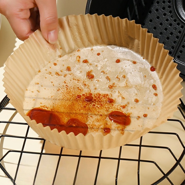 Giấy nến cho nồi chiên không dầu set 50 tờ, giấy nướng bánh chống dính an toàn sức khỏe