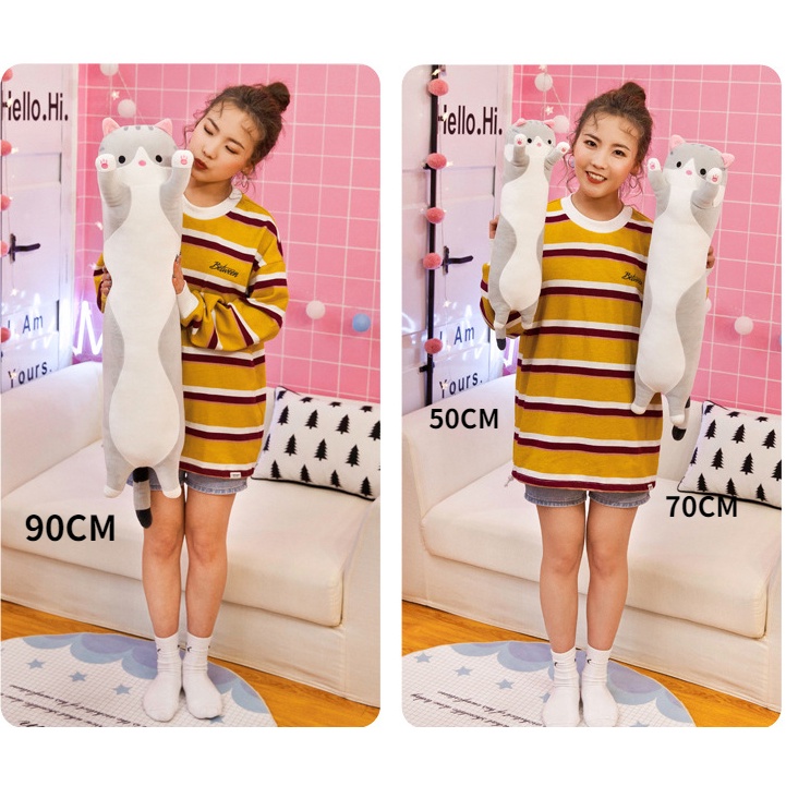 Mèo Nhồi Bông Dễ Thương 50CM 70CM 90CM