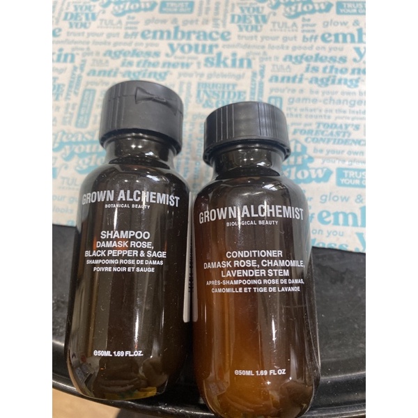 bộ dầu gội +xả Grown Alchemist tóc mềm mại, mượt và sáng bóng 50ml