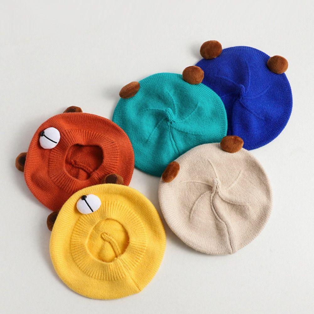 Mũ Beret Vải Len Phong Cách Pháp Giữ Ấm Mùa Đông Cho Bé 5 Tháng - 4 Tuổi