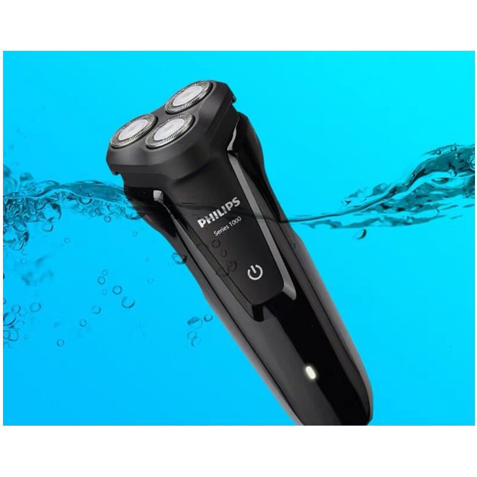 Máy cạo râu cao cấp Philips Shaver series 1000, 3 lưỡi tự mài, cạo khô và cạo ướt - Hàng chính hãng