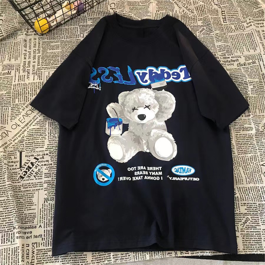 NRVP Áo Thun Unisex Mùa Hè Dáng Suông Tay Cộc Phong Cách Hàn Quốc Cho Nam Nữ