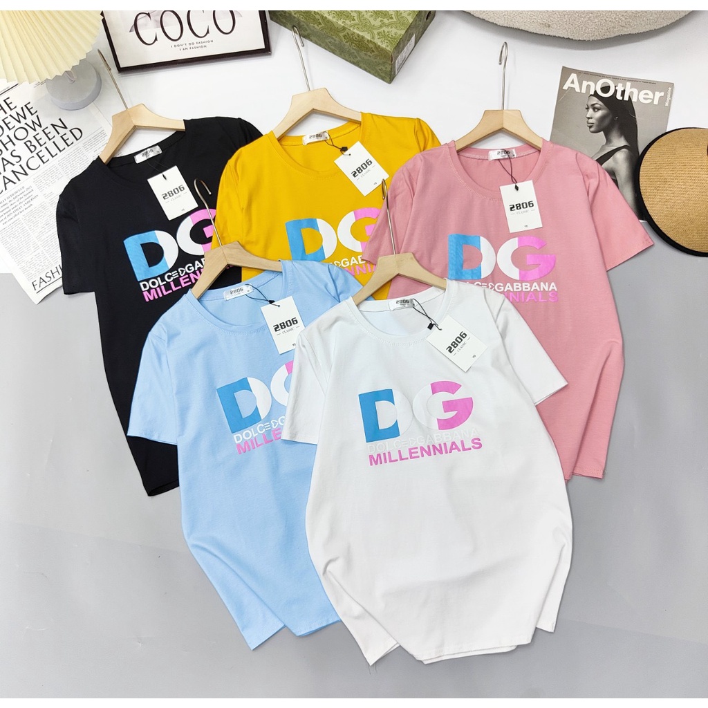 Áo Phông Thái Nữ Chữ Nổi Cao Cấp Shop YUNA , Áo Thun Thái Chất Xịn Đẹp Mịn Mát