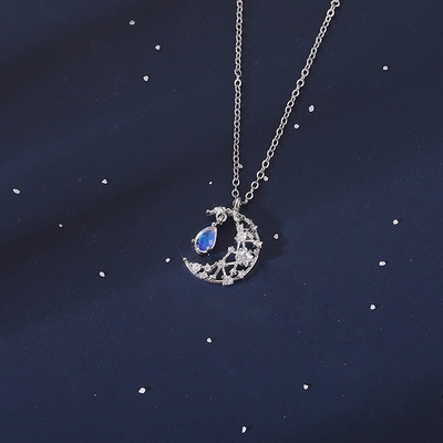 Vòng cổ Hình Ngôi Sao Và Mặt Trăng Sang Trọng Thời Trang Mùa Hè Cho Nữ