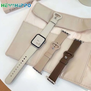 Dây Đeo Bằng Da Kiểu Núm Vú Giả Cho Đồng Hồ Thông Minh Series 8 / 7 / 6 / 5 / SE / 4 iwatch 45 / 44 / 42 / 41 / 40 / 38mm
