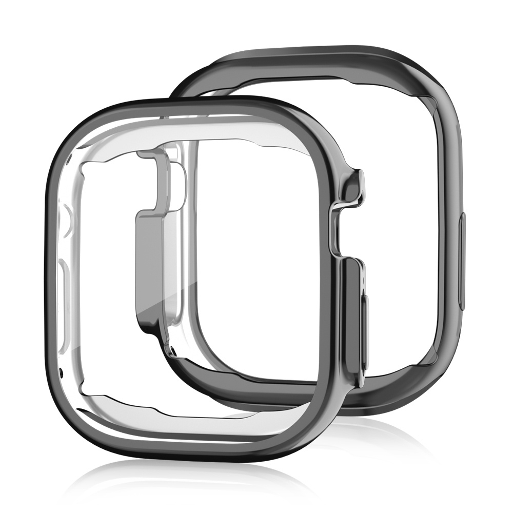 Vỏ Bảo Vệ Bằng Silicon Mềm Siêu Mỏng Mạ Điện Cho Apple Watch 49mm 8 Series 44 / 42 / 40 / 38mm