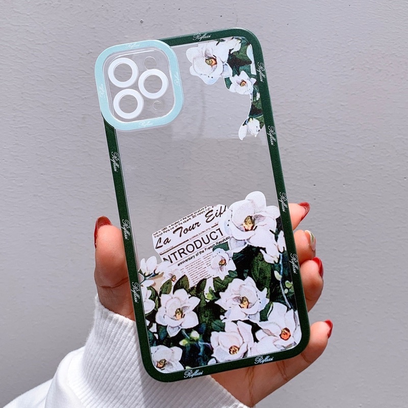 Ốp Lưng Silicon Chống Sốc Viền Nổi Flower Magazine- có Oppo/samsung/vivo/xiaomi