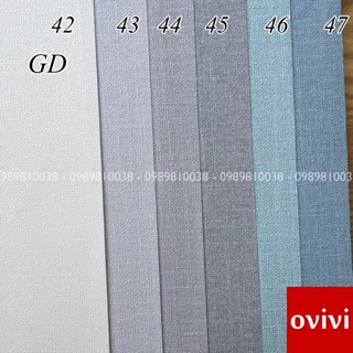 Giấy Dán Tường Phòng Ngủ Màu Trơn Mẫu Mới, Giấy Lụa Dày Đẹp Không Keo, Vân Dập Nổi Màu Nhẹ Nhàng Đơn Giản, Khổ 53cm