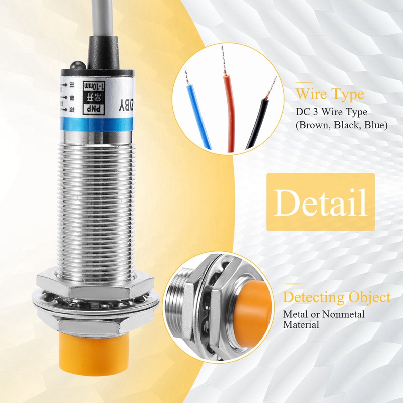 Ljc18a3-h-z'by 1-10mm Công tắc cảm biến tiệm cận điện dung PNP NO DC 6-36V 300mA