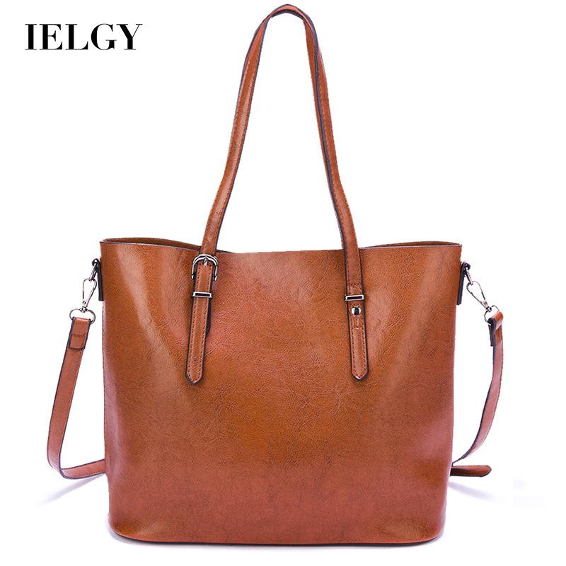 Túi Đeo Vai Cỡ Lớn Màu Trơn Có Khóa Kéo Cho Nữ