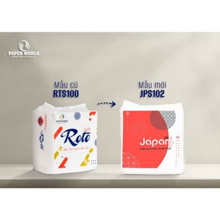 Khăn giấy vuông napkin cao cấp 100 tờ Japani JPS102 | Khăn ăn - giấy ăn cao cấp.