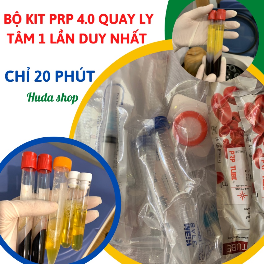 Bộ Kit PRP có chứa hoạt hoá nhanh - ống lấy máu PRP có gel - Kèm phiếu hướng dẫn chi tiết