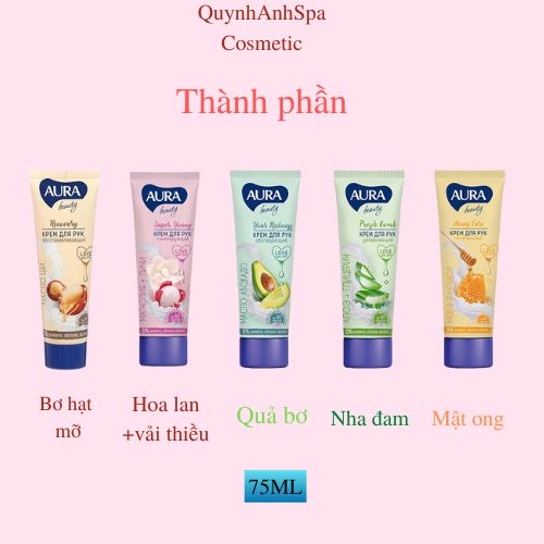 Kem Dưỡng Da Tay Aura Beauty Làm Mềm Da Tay, Chân Giảm Nứt Nẻ quynhanhspa20 75ml