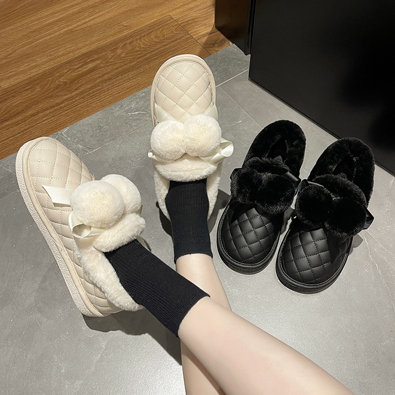 Ielgy Giày Bánh Mì Lót Nhung Dày Dặn Phong Cách xiaoxiang Cho Nữ