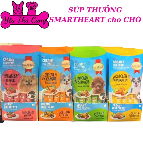 SÚP THƯỞNG SMARTHEART CHO CHÓ BỊCH 4 QUE- YÊU THÚ CƯNG SHOP